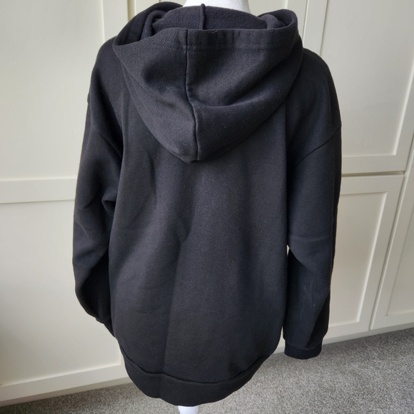 Juicy Couture X Forever 21 Black Hoodie Sparkly Gems Rhinestones Cozy Glam - Picture 5 of 15